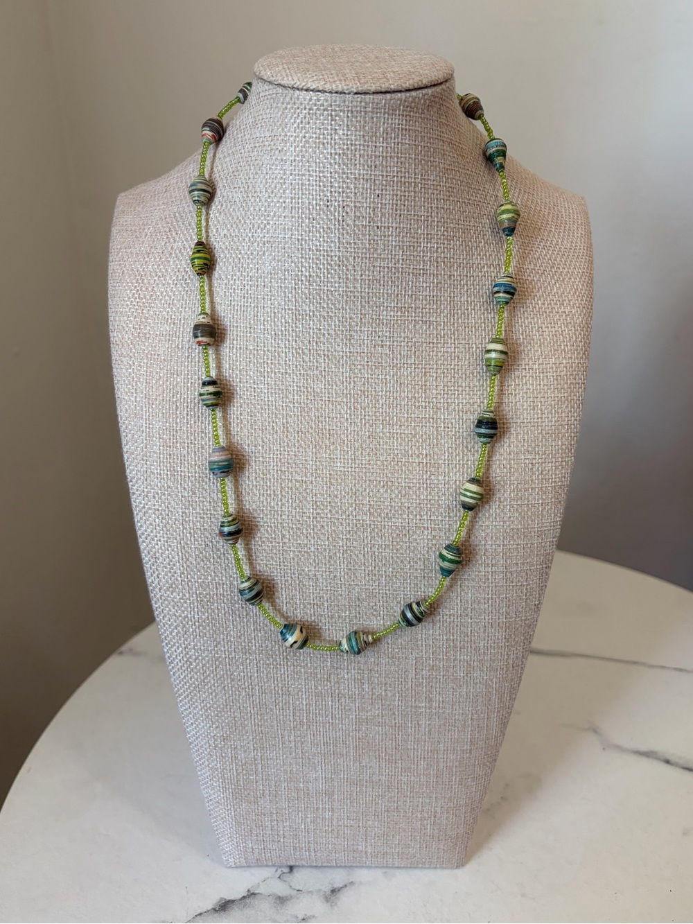 Paper Beaded Necklace